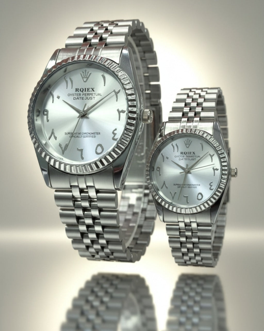 RQIEX - Stainless Steel Premium Quality Couple Watch