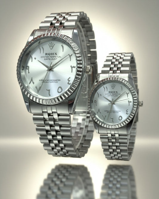 RQIEX - Stainless Steel Premium Quality Couple Watch