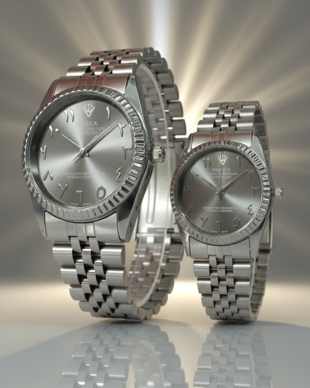 RQIEX - Stainless Steel Premium Quality Couple Watch