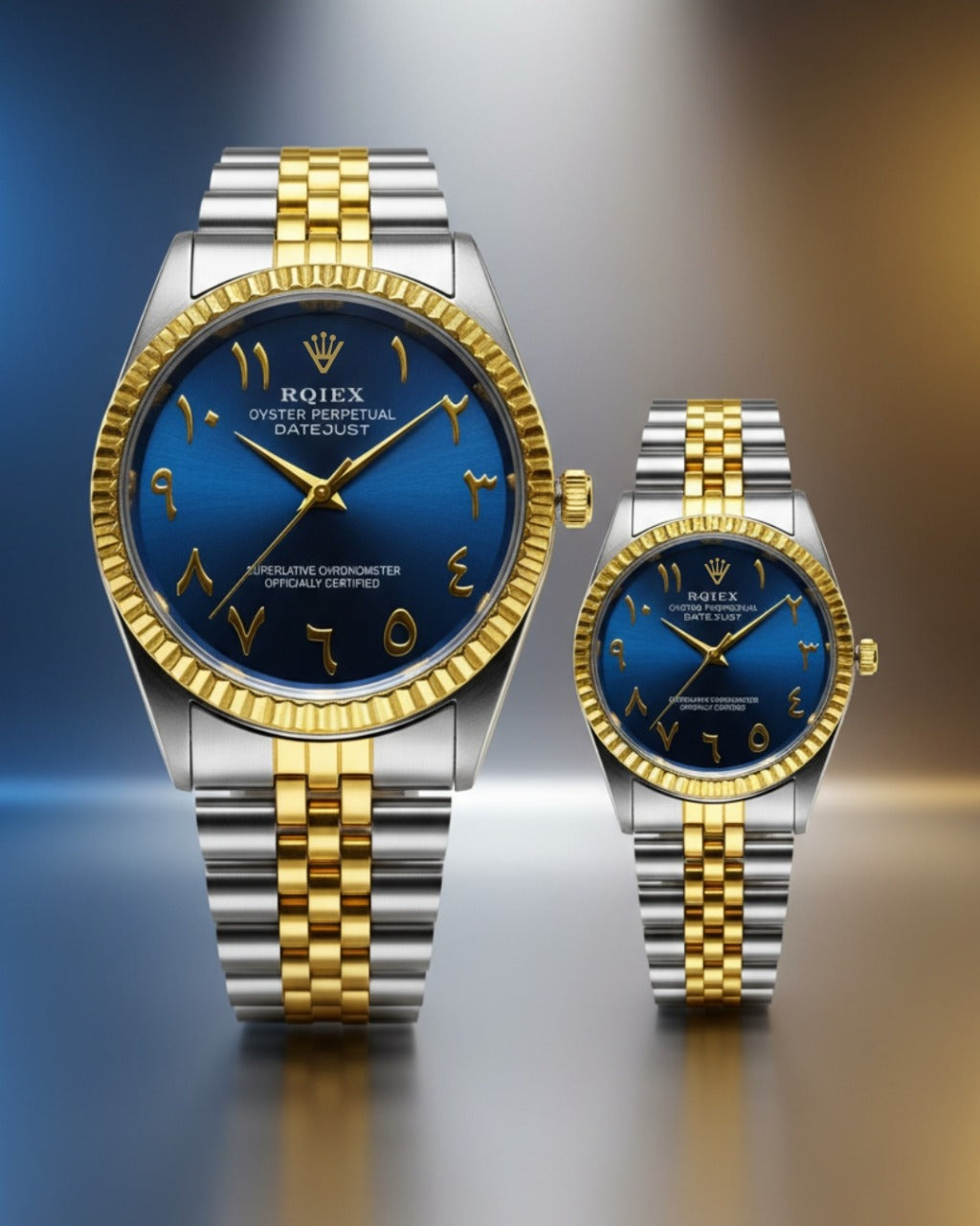 RQIEX - Stainless Steel Premium Quality Couple Watch