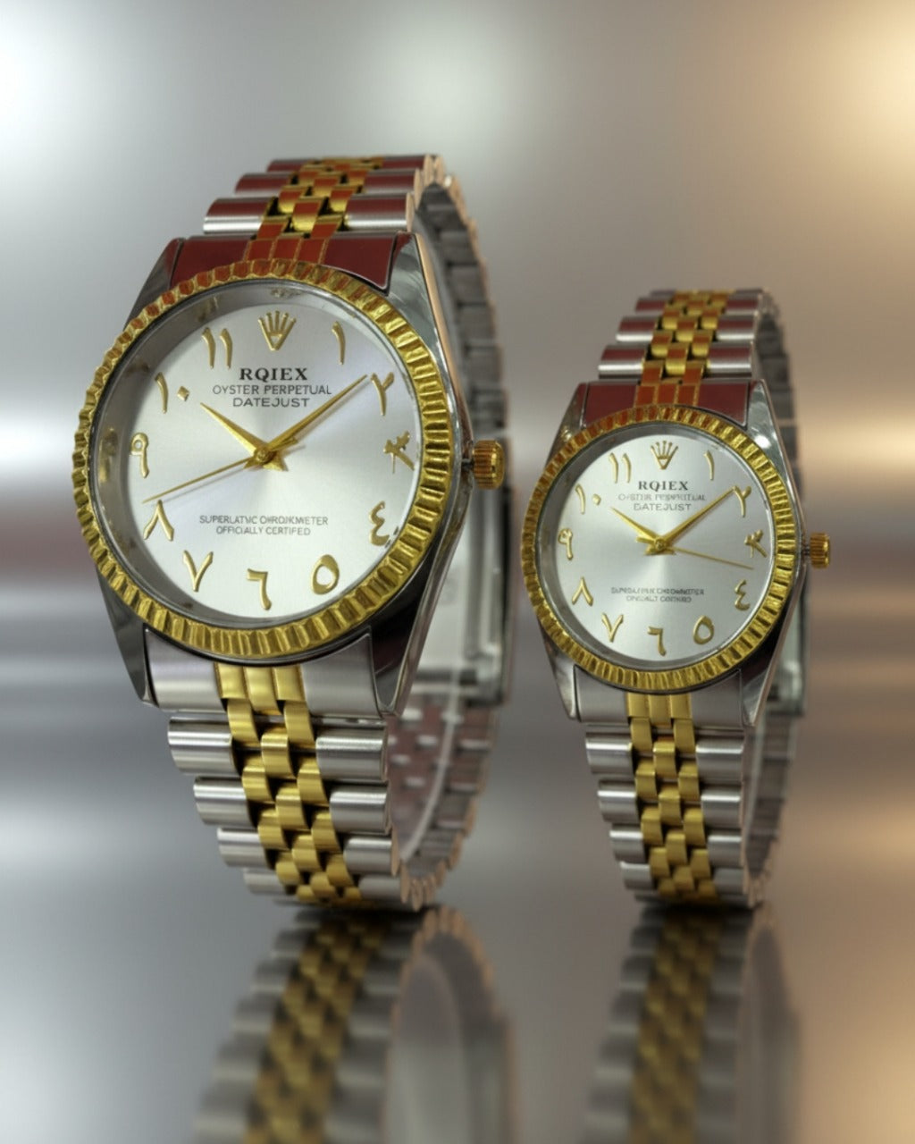 RQIEX - Stainless Steel Premium Quality Couple Watch