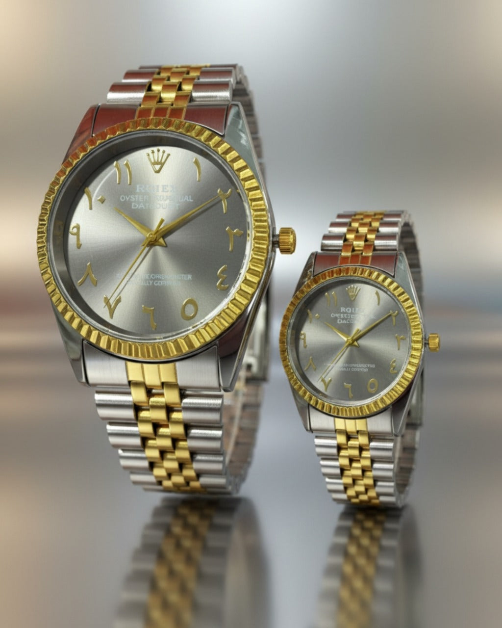 RQIEX - Stainless Steel Premium Quality Couple Watch