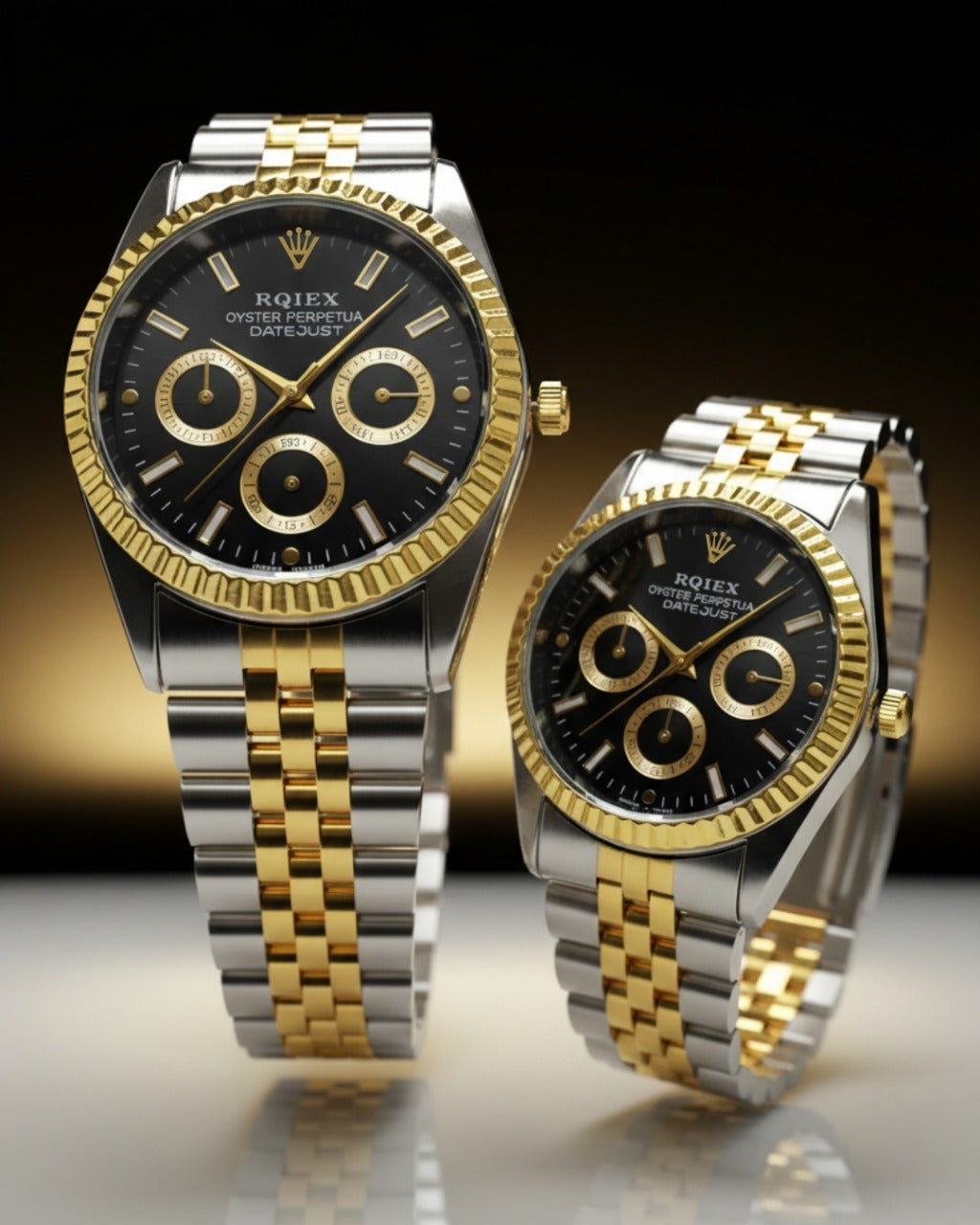 RQIEX - Stainless Steel Premium Quality Couple Watch