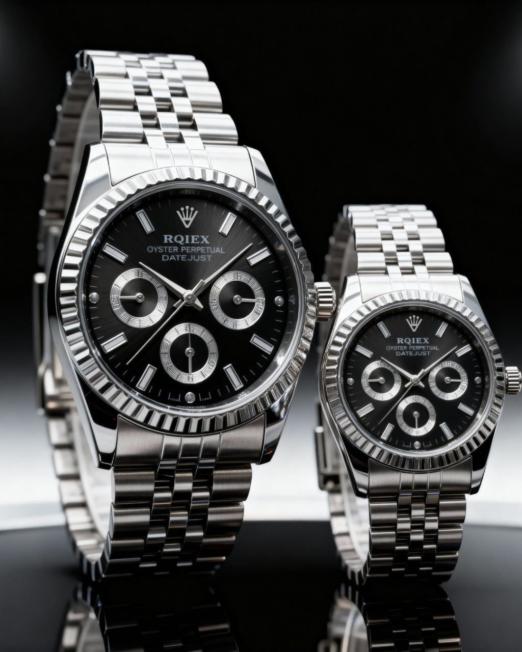 RQIEX - Stainless Steel Premium Quality Couple Watch