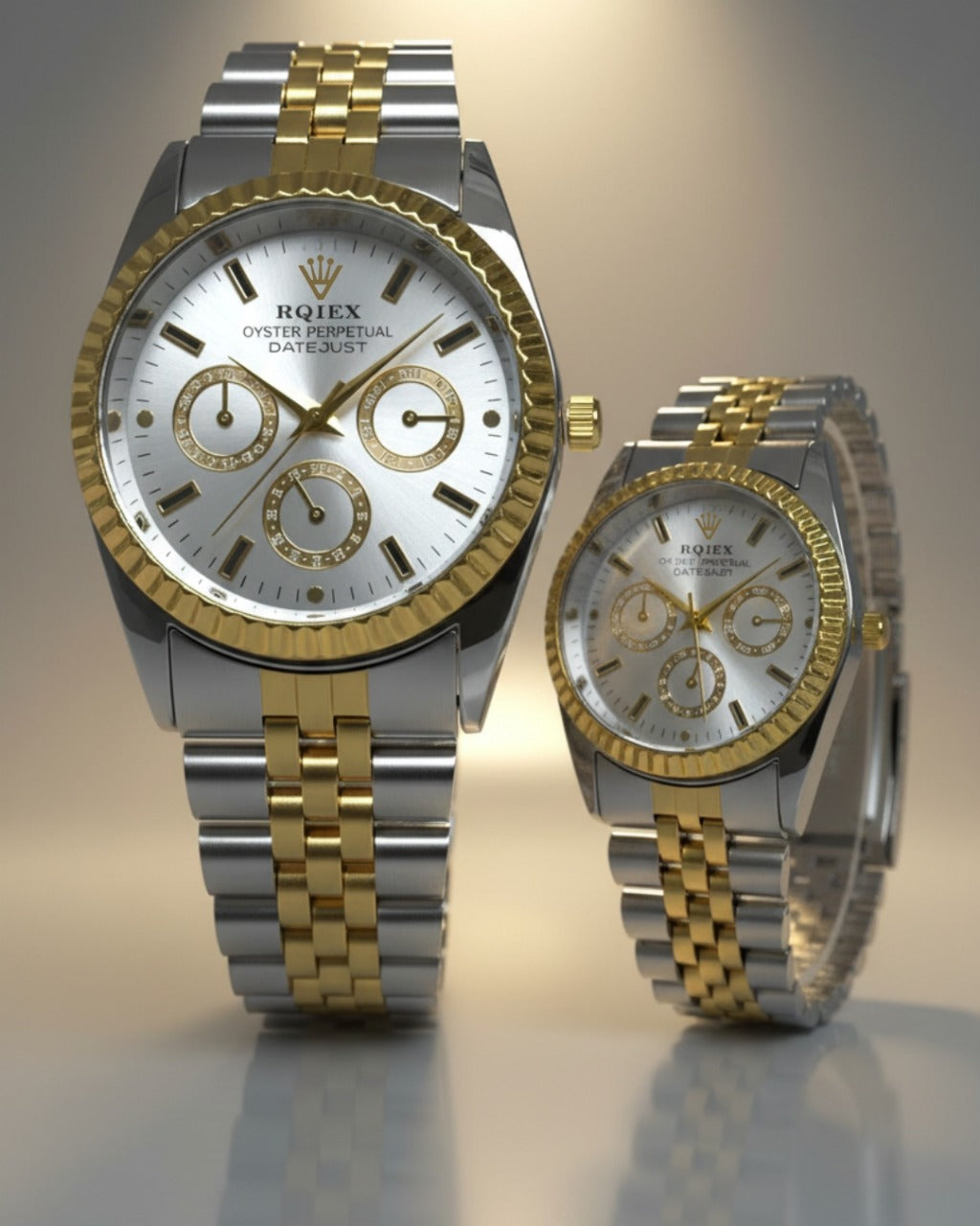 RQIEX - Stainless Steel Premium Quality Couple Watch