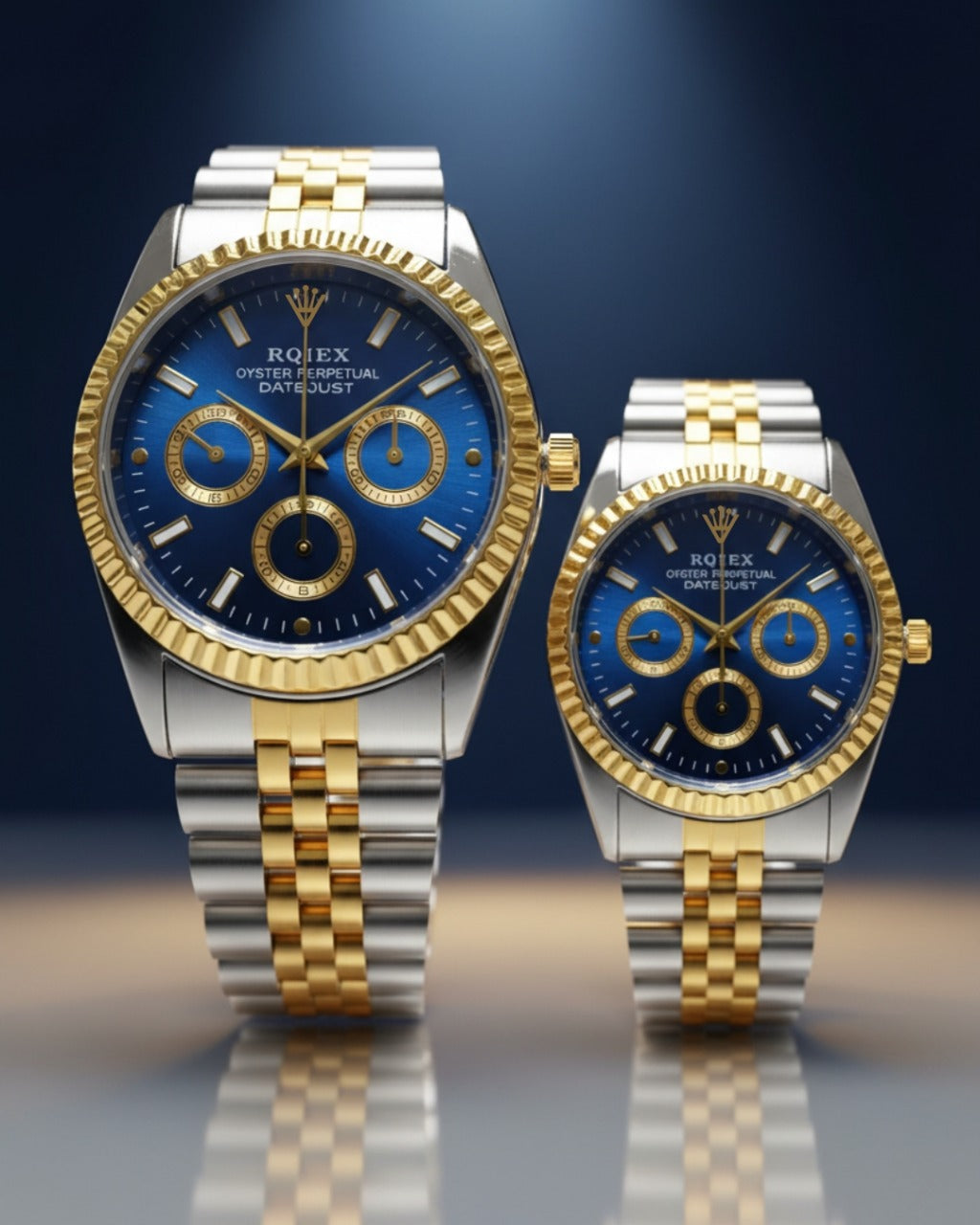 RQIEX - Stainless Steel Premium Quality Couple Watch