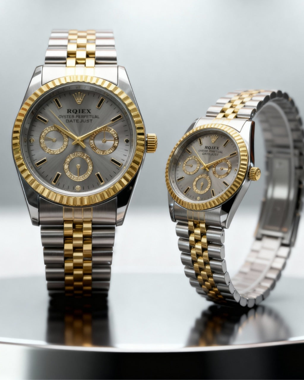 RQIEX - Stainless Steel Premium Quality Couple Watch