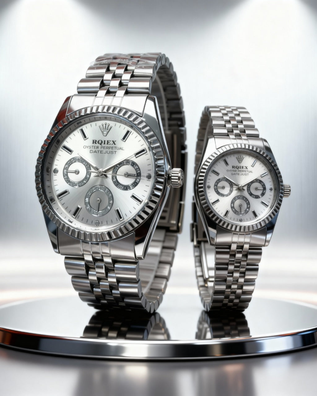 RQIEX - Stainless Steel Premium Quality Couple Watch