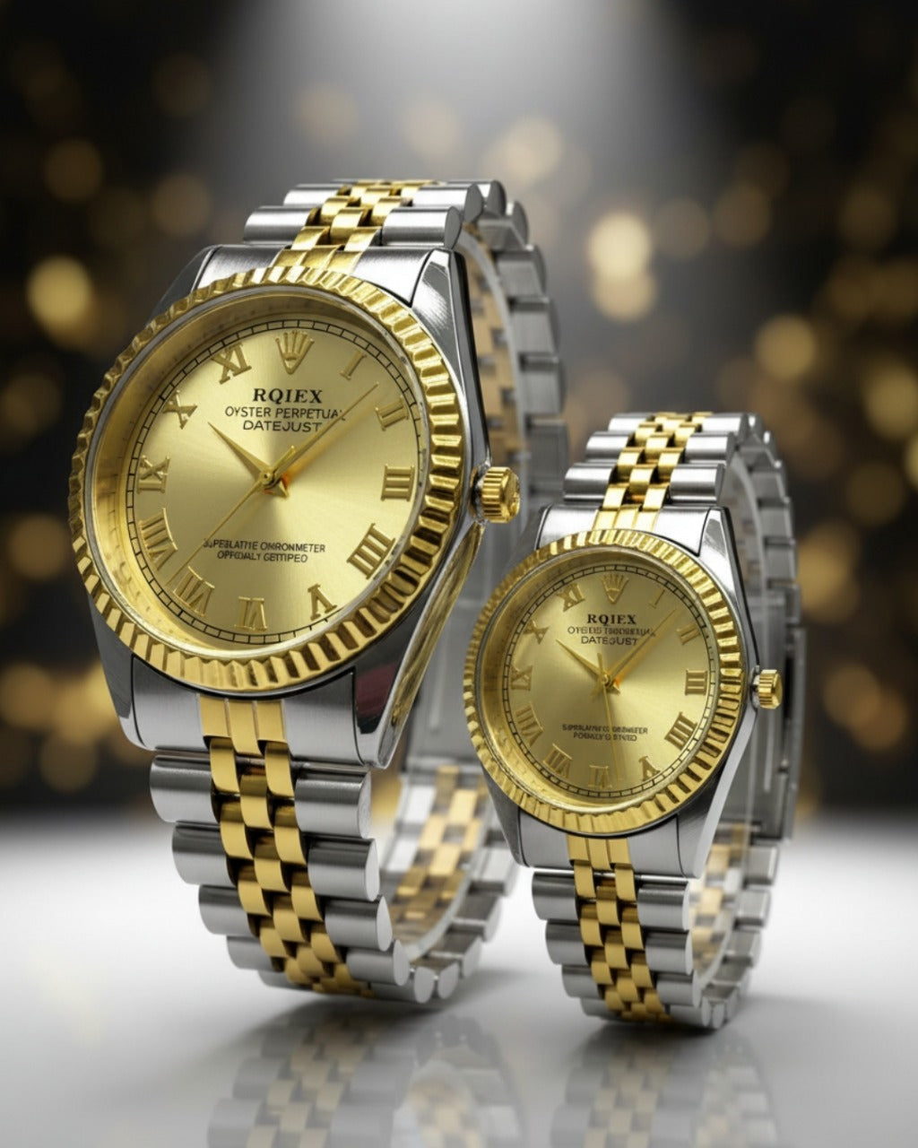 RQIEX - Stainless Steel Premium Quality Couple Watch