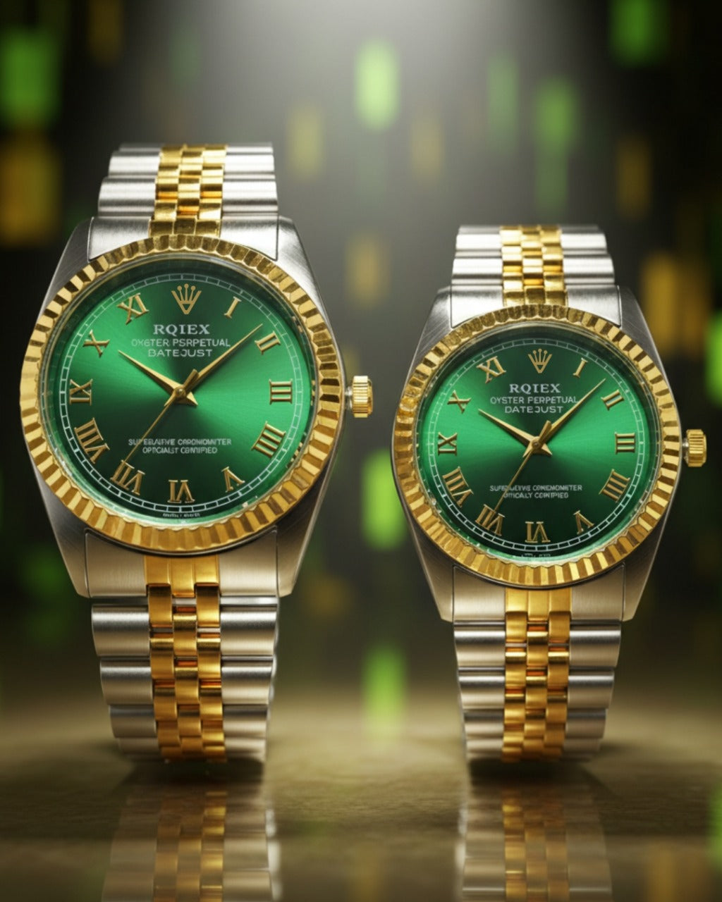 RQIEX - Stainless Steel Premium Quality Couple Watch