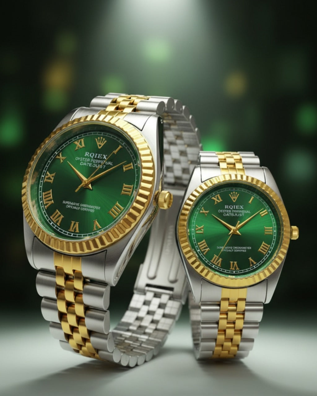 RQIEX - Stainless Steel Premium Quality Couple Watch