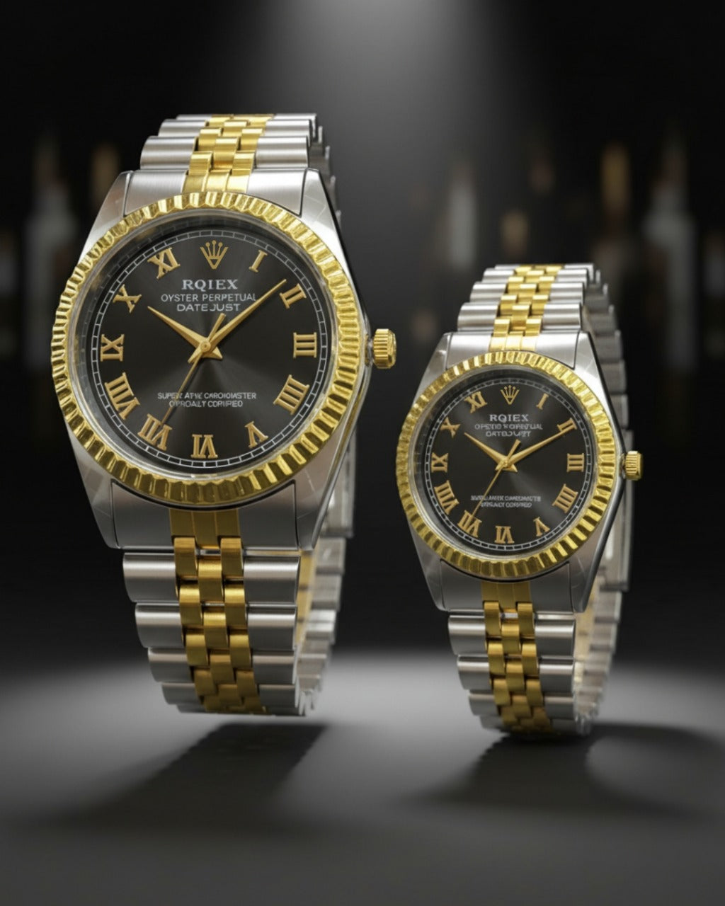 RQIEX - Stainless Steel Premium Quality Couple Watch