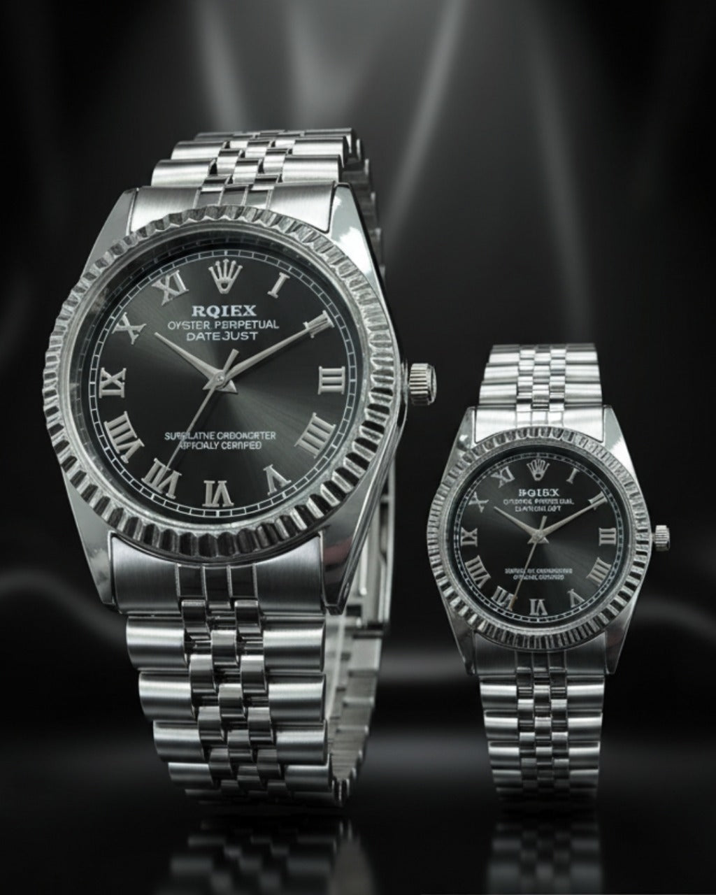 RQIEX - Stainless Steel Premium Quality Couple Watch