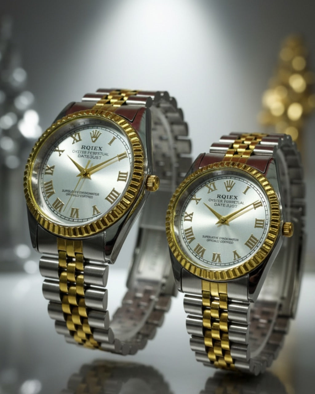 RQIEX - Stainless Steel Premium Quality Couple Watch
