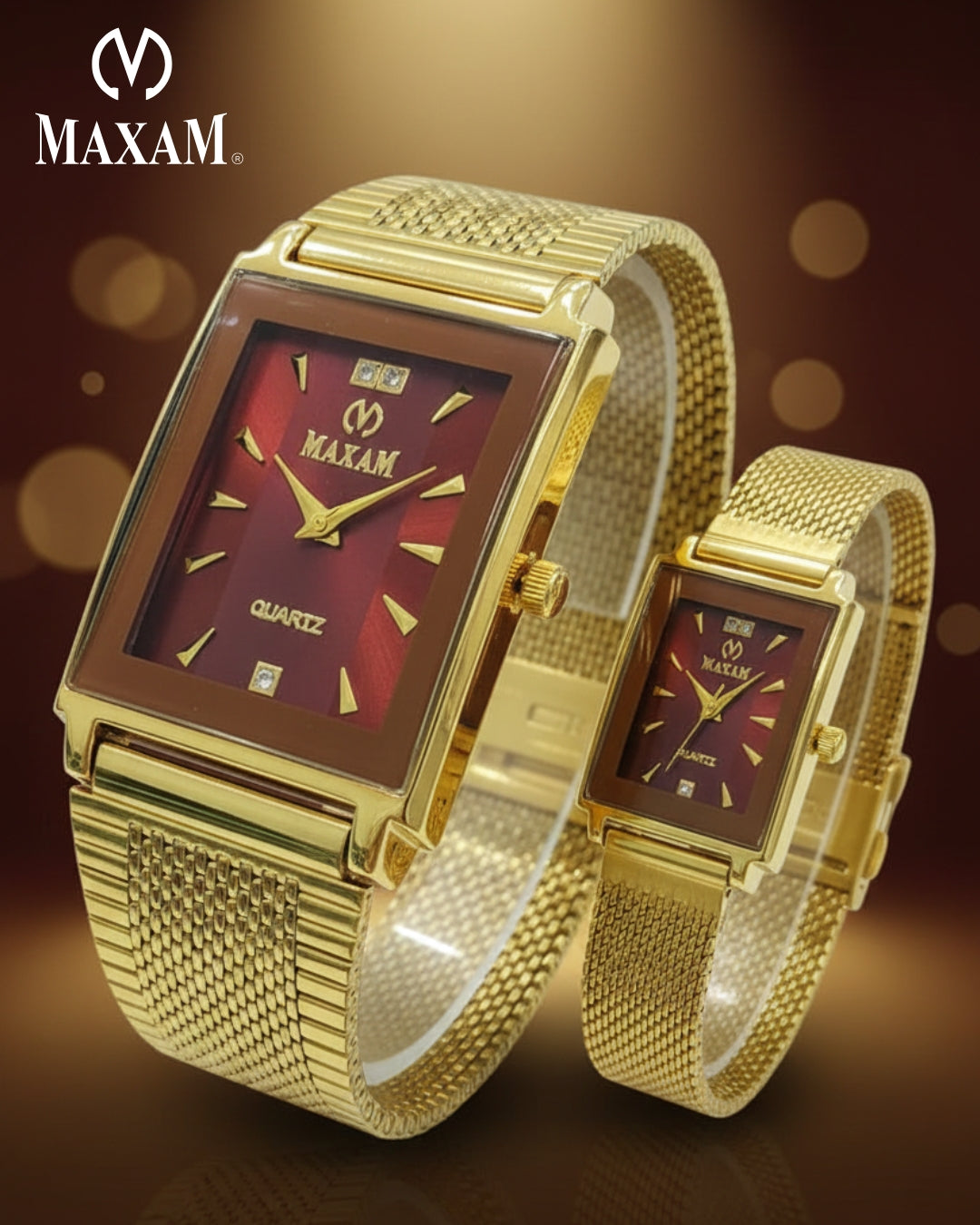 MAXAM - Automatic Stainless Steel Premium Couple Watch
