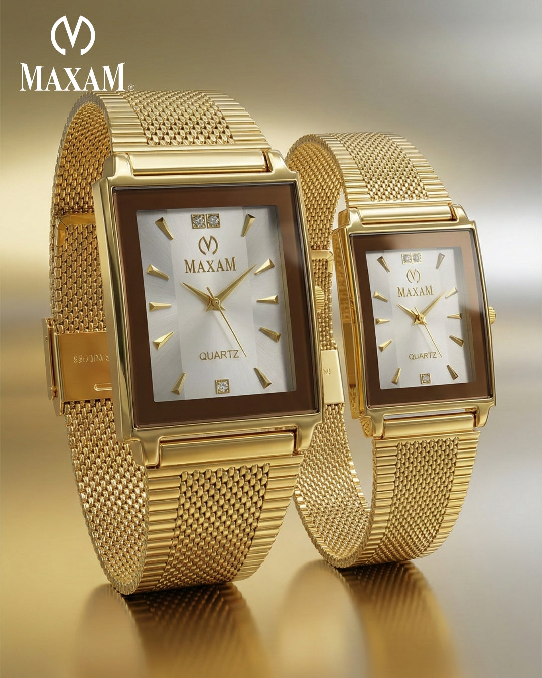 MAXAM - Automatic Stainless Steel Premium Couple Watch