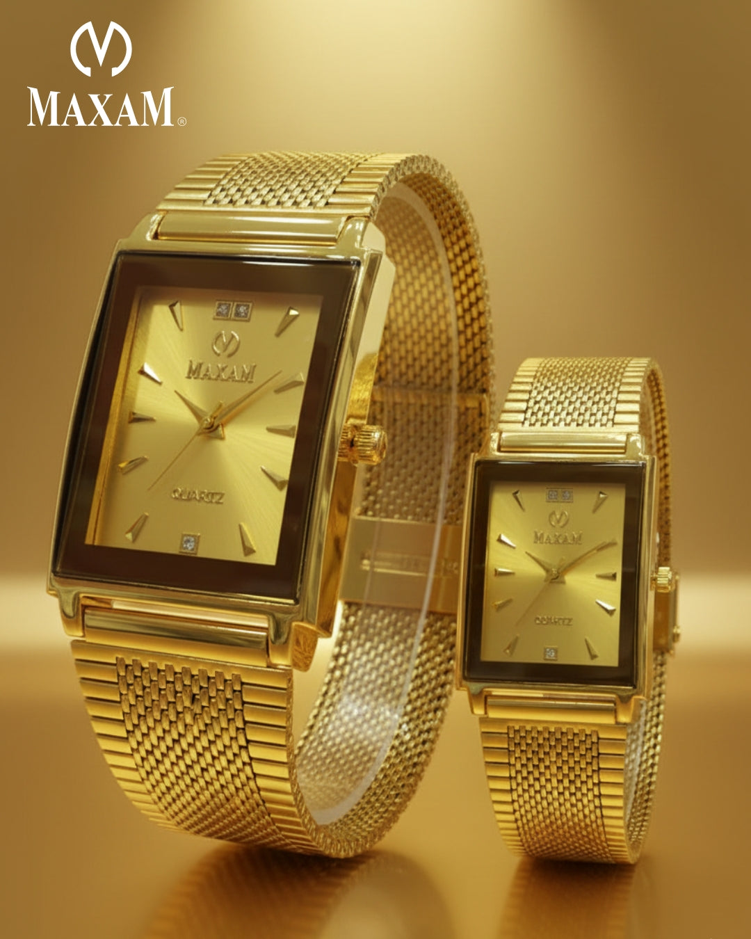 MAXAM - Automatic Stainless Steel Premium Couple Watch