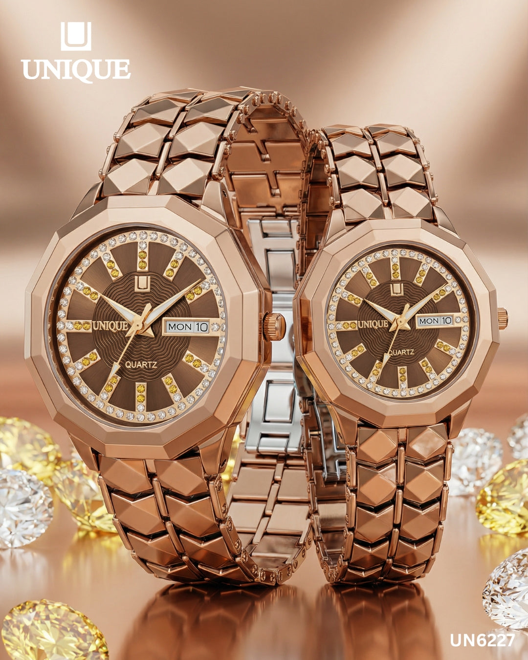 UNIQUE - Stainless Steel Premium Quality Couple Watch