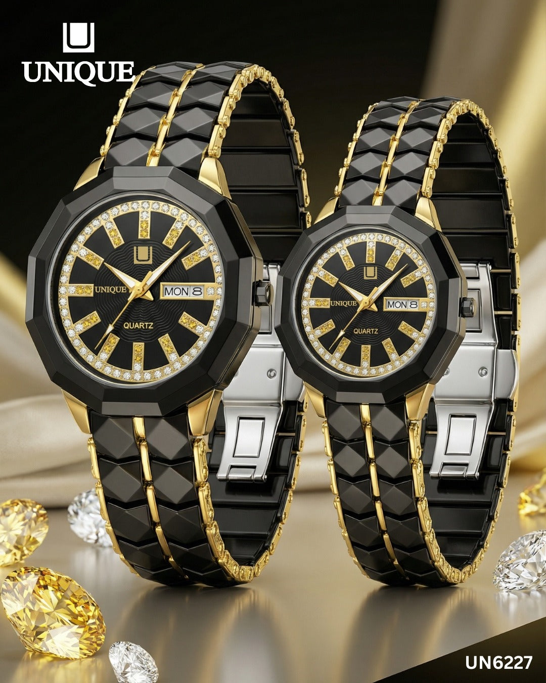 UNIQUE - Stainless Steel Premium Quality Couple Watch