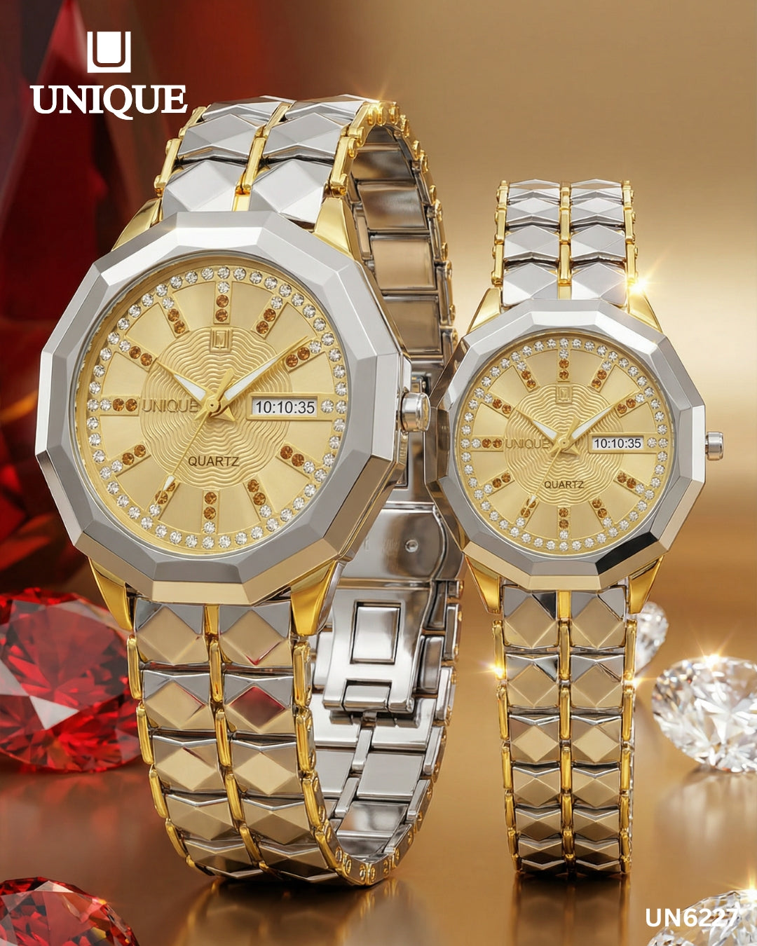 UNIQUE - Stainless Steel Premium Quality Couple Watch