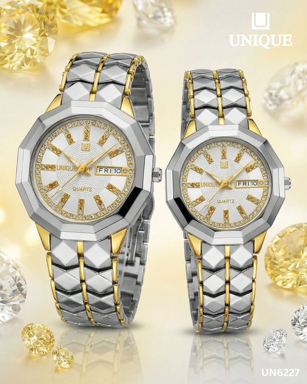 UNIQUE - Stainless Steel Premium Quality Couple Watch