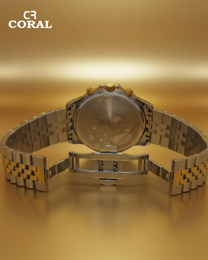 Coral - Stainless Steel Premium Quality Chronograph Couple Watch