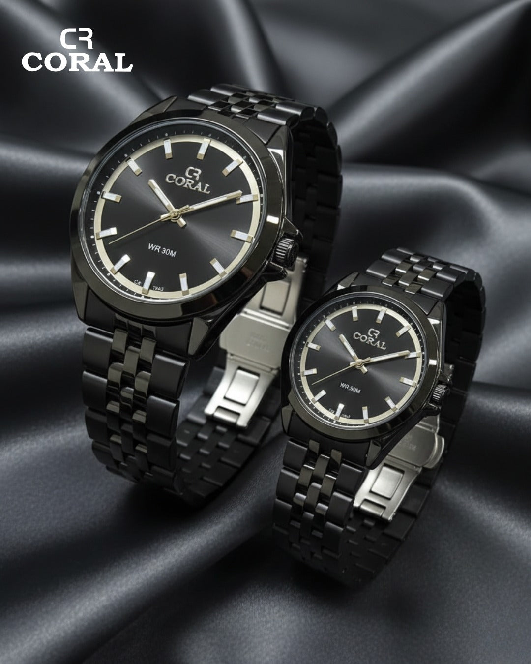 Coral - Stainless Steel Premium Quality Couple Watch