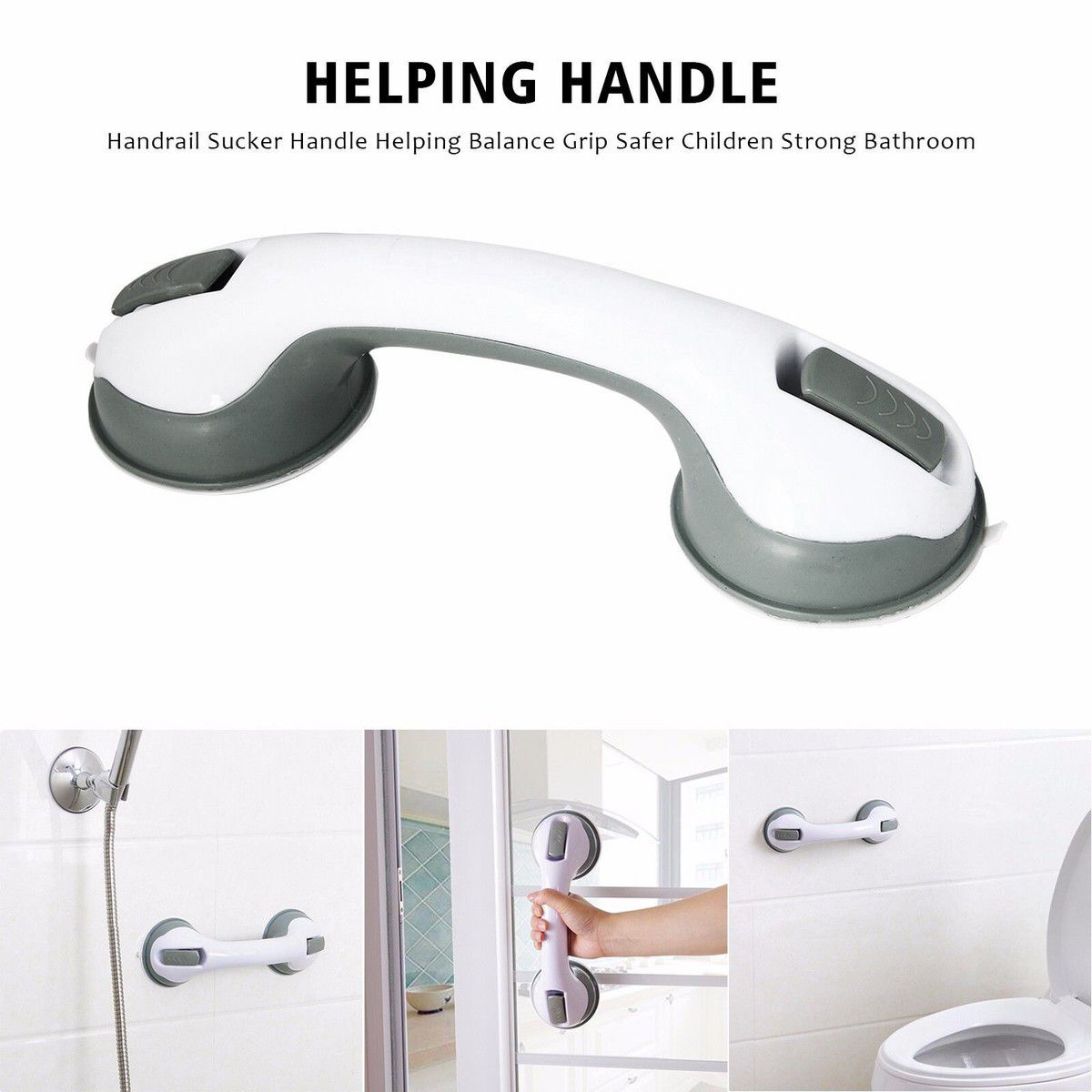 Safety Helping Handle Anti Slip Support Toilet Bathroom Safe Grab Bar Handle Vacuum Sucker Suction Cup Handrail