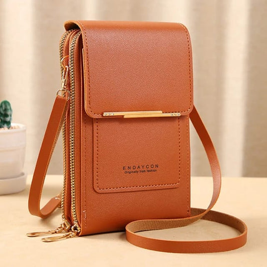 Women's Crossbody Phone Bag - Touchscreen Mini Shoulder Purse with Card Slots