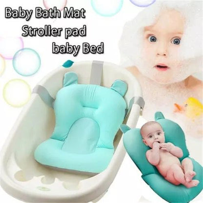 Premium Non-Slip Baby Bath Tub Cushion & Floating Infant Bath Pad with Adjustable Safety Straps