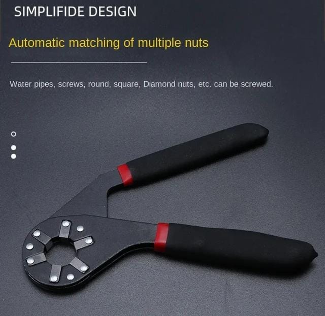 8-Inch Bionic Adjustable Wrench – Multi-Functional 14-in-1 High-Carbon Steel Hand Tool with Non-Slip Grip