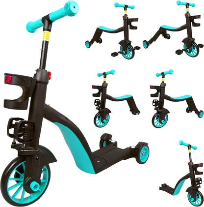 3-in-1 Convertible Kids Scooter, Tricycle, and Balance Bike with Adjustable Height