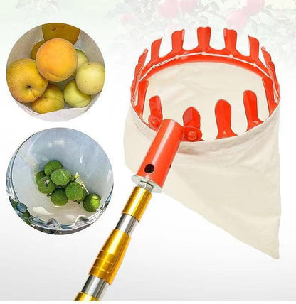 منتقي فواكه تلسكوبي من الفولاذ المقاوم للصدأ مع سلة ناعمة