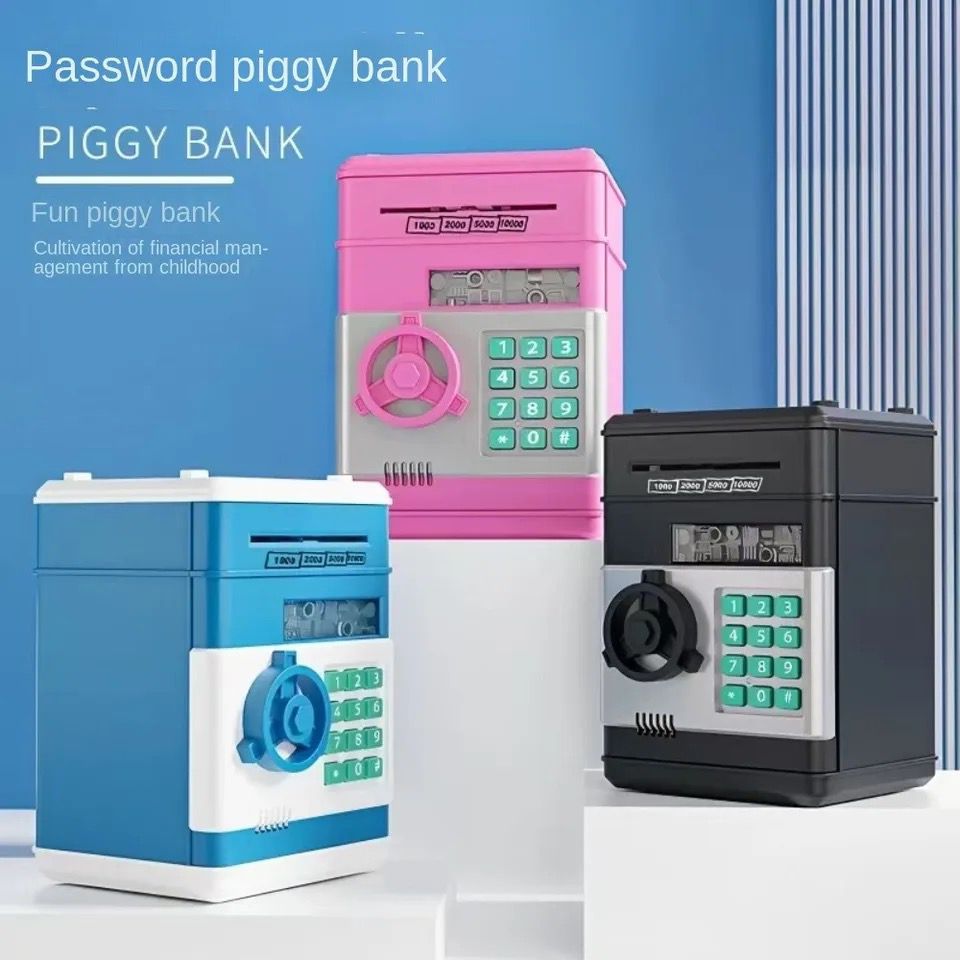Premium Electronic Mini ATM Piggy Bank for Kids and Adults - Smart Password Safe