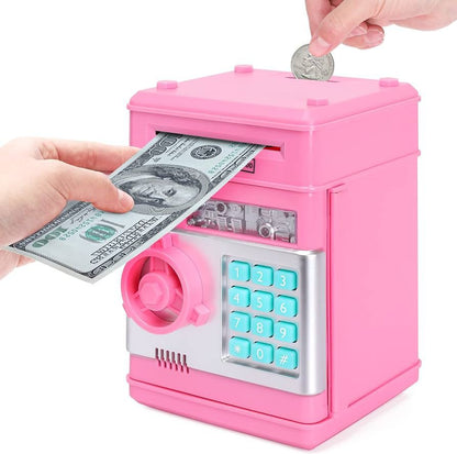 Premium Electronic Mini ATM Piggy Bank for Kids and Adults - Smart Password Safe