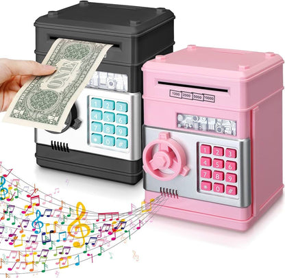 Premium Electronic Mini ATM Piggy Bank for Kids and Adults - Smart Password Safe