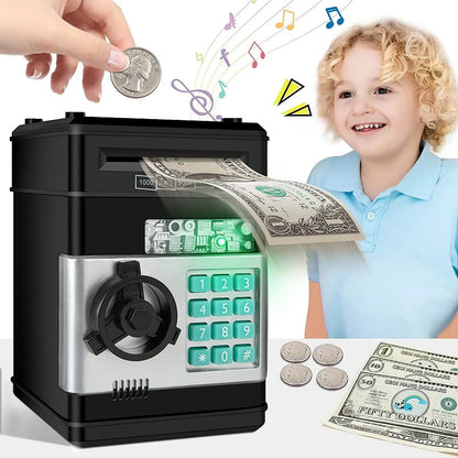 Premium Electronic Mini ATM Piggy Bank for Kids and Adults - Smart Password Safe