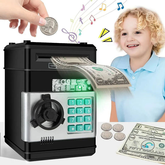 Premium Electronic Mini ATM Piggy Bank for Kids and Adults - Smart Password Safe