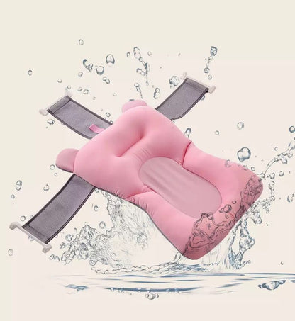 Premium Non-Slip Baby Bath Tub Cushion & Floating Infant Bath Pad with Adjustable Safety Straps