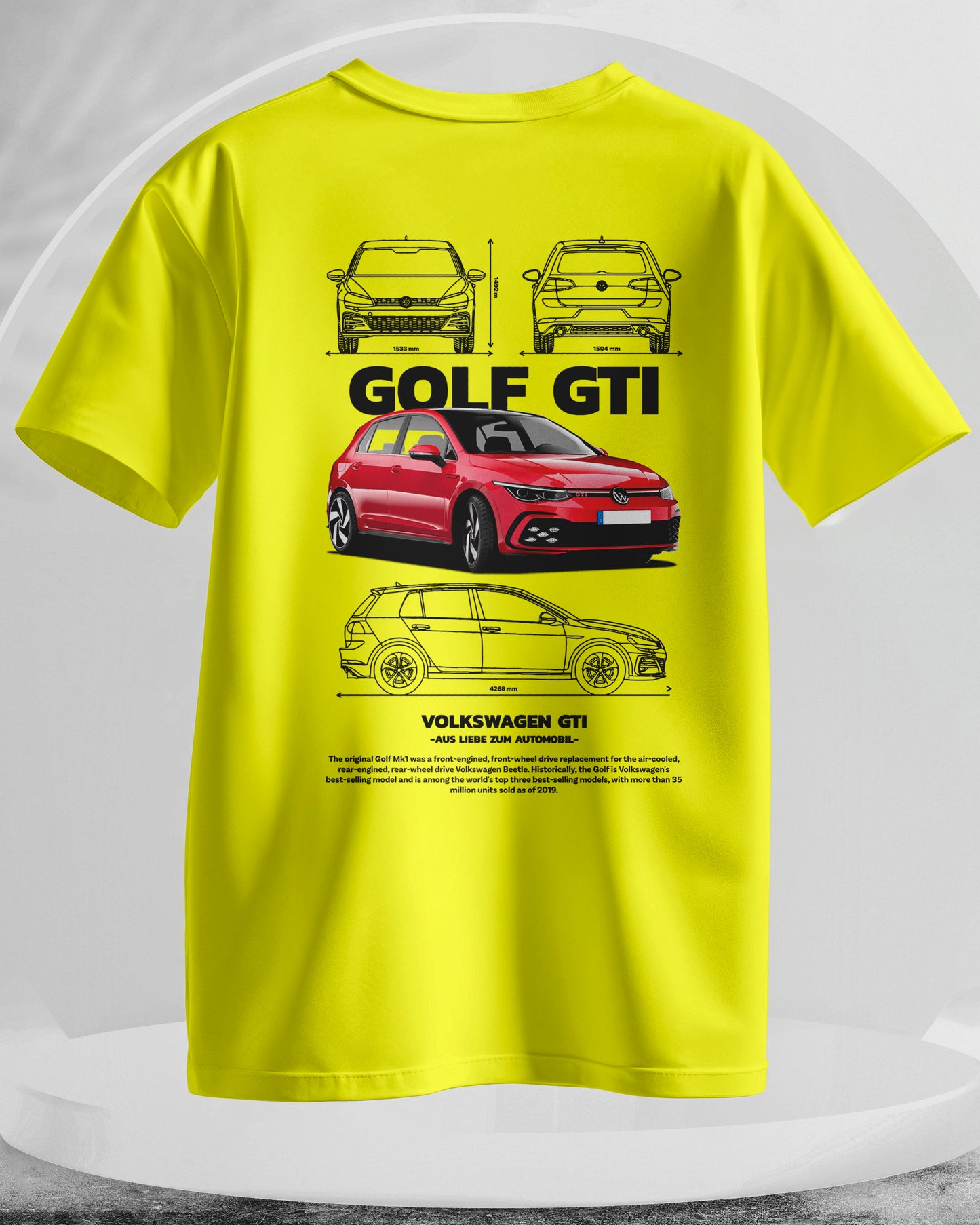 Volkswagen Golf GTI - Men Stylish Back Printed T-Shirts – (Regular)