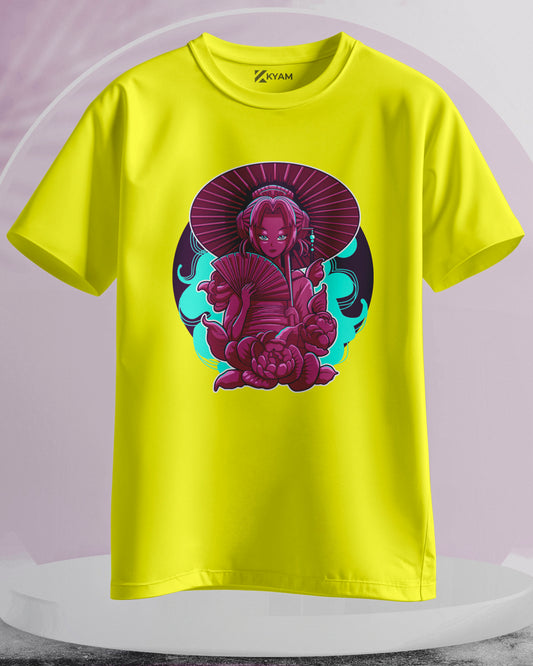 Japanese Geisha - Women Stylish Printed T-Shirts – (Regular)
