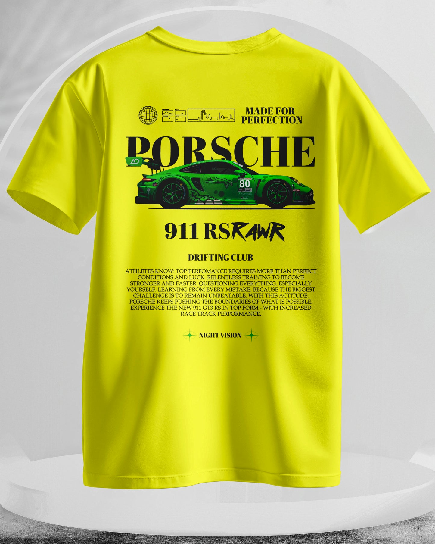 Porsche 911RS - Men Stylish Back Printed T-Shirts – (Regular)