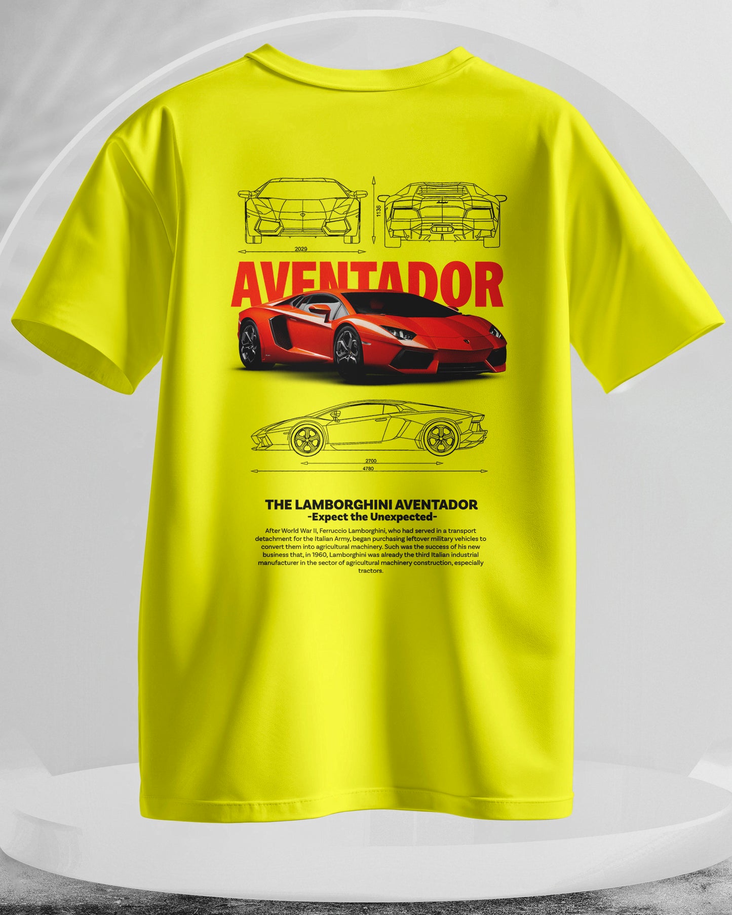 Lamborghini Aventador - Men Stylish Back Printed T-Shirts – (Regular)