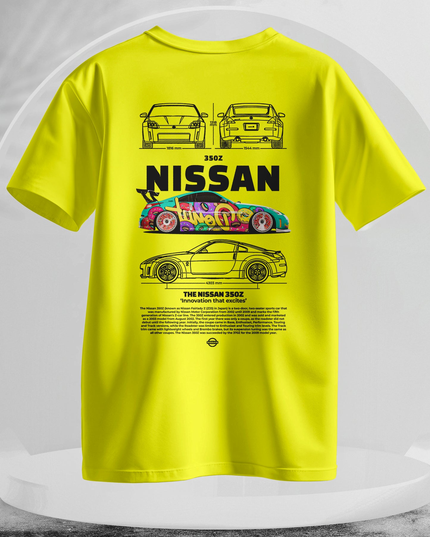 Nissan 350Z - Men Stylish Back Printed T-Shirts – (Regular)