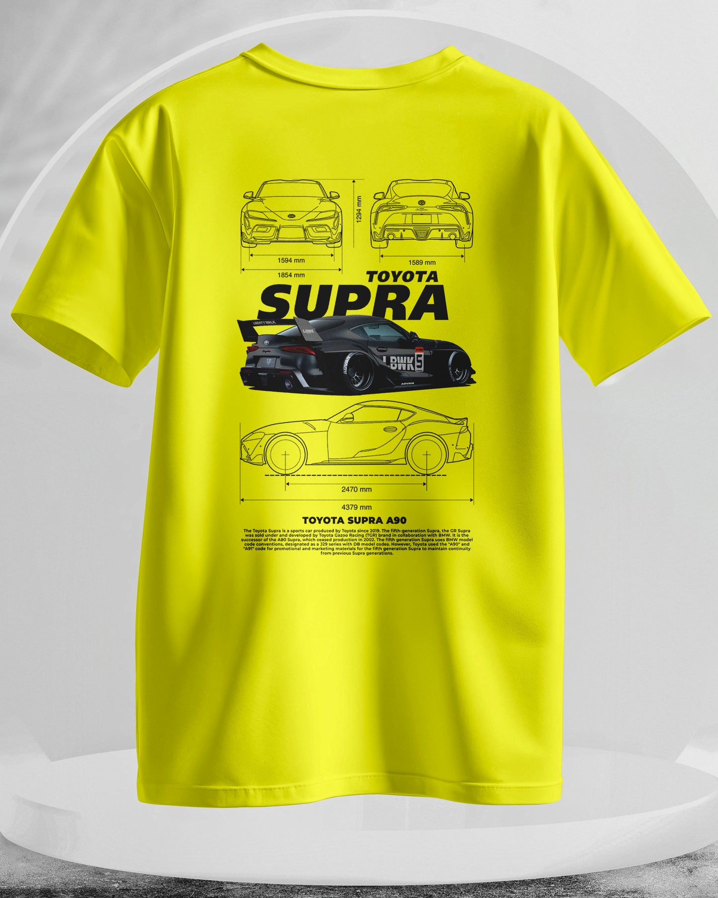 Toyota Supra - Men Stylish Back Printed T-Shirts – (Regular)