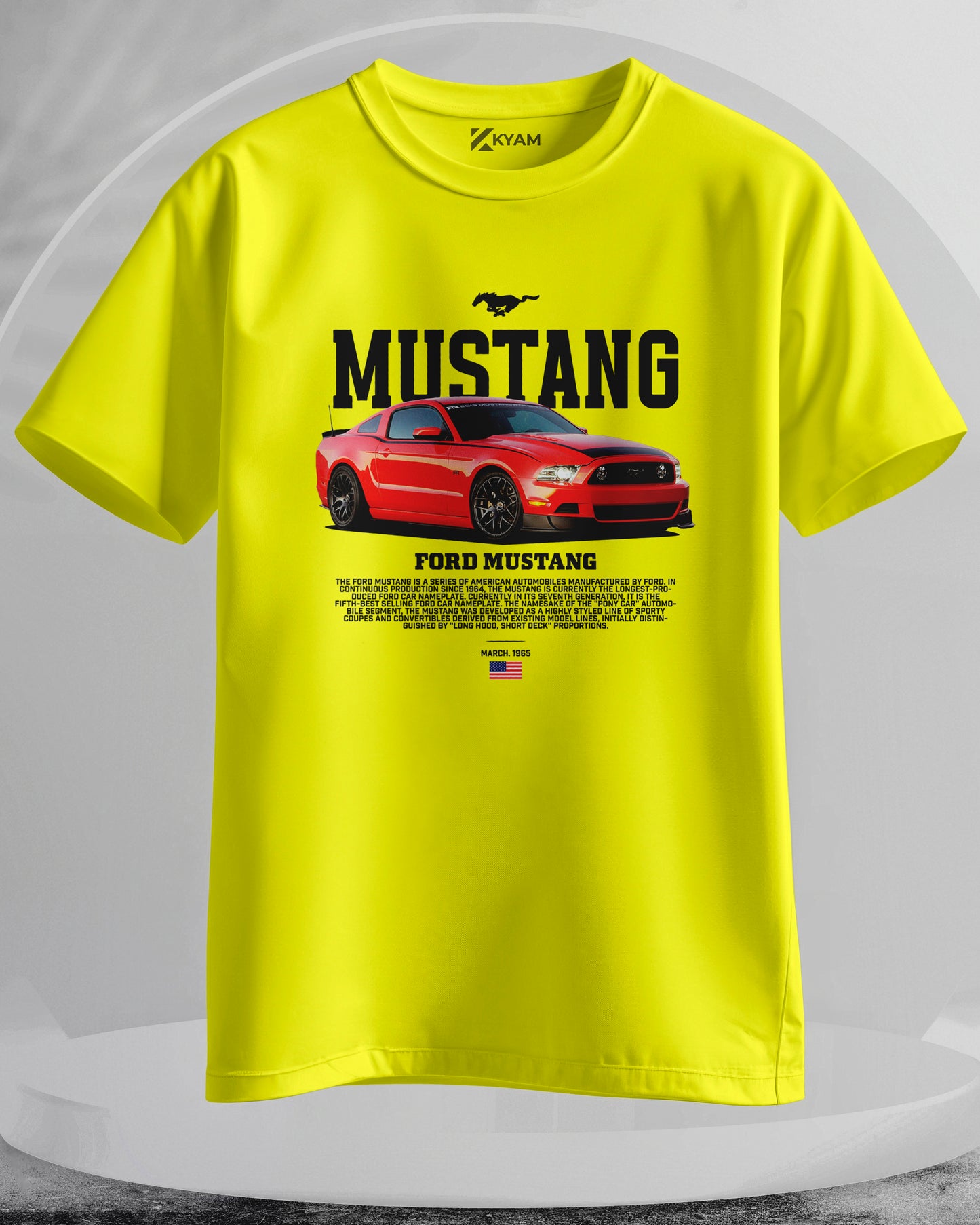 Ford Mustang - Men Stylish Back Printed T-Shirts – (Regular)