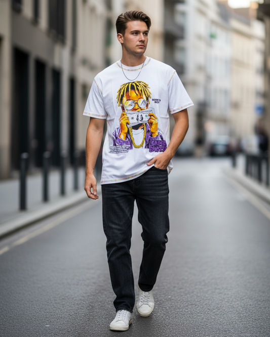 Stylish Custom Printed T-Shirt - Bold Graphic Oversized Tee