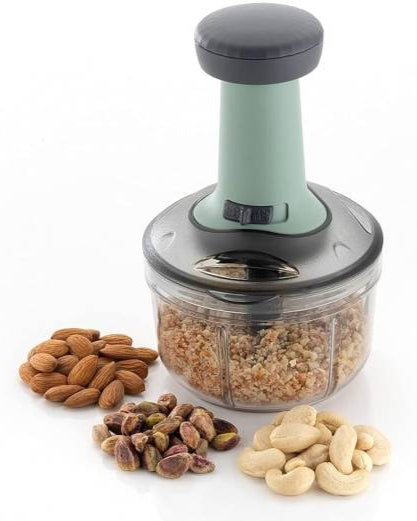 MAGICSPOON Chopper, Onion Cutter, Onion Chopper, Vegetable Chopper (Cyan, 900ml. 4 Blades) Vegetable & Fruit Chopper  (1 - Push Chopper)-KYAMSTORE