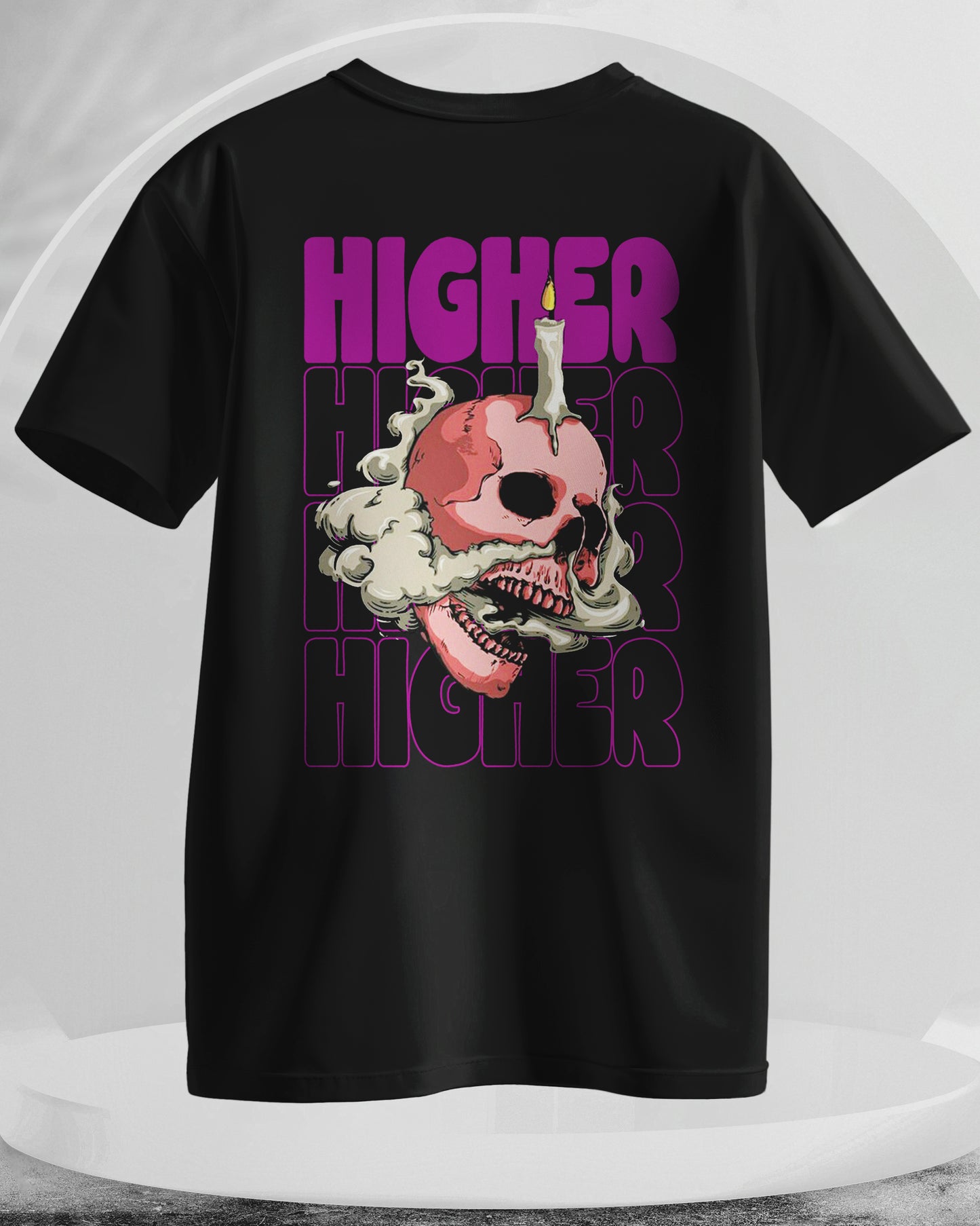 Higher - Men Stylish Back Printed T-Shirts – (Regular)