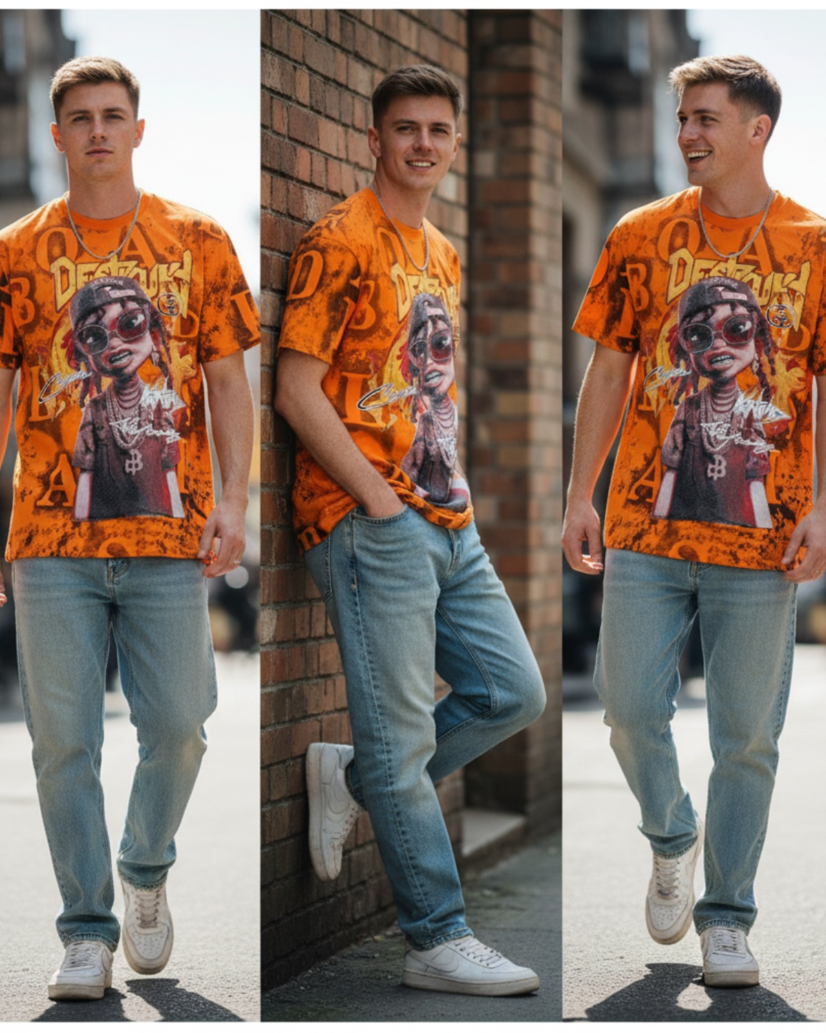 Stylish Custom Printed T-Shirt - Bold Graphic Streetwear Tee